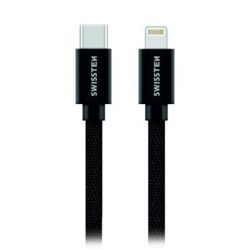 Swissten Data Cable Textile USB-C / Lightning 1,2 M Black