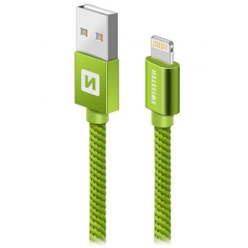 Swissten Data Cable Textile Usb / Lightning 2.0 M Green