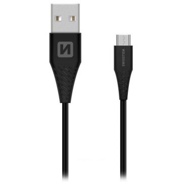   Podatkovni kabel Swissten Usb / Micro Usb 1,5 M črn (6,5 mm)