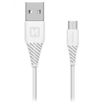 Podatkovni kabel Swissten Usb / Micro Usb 1,5 M, bel (9 mm)