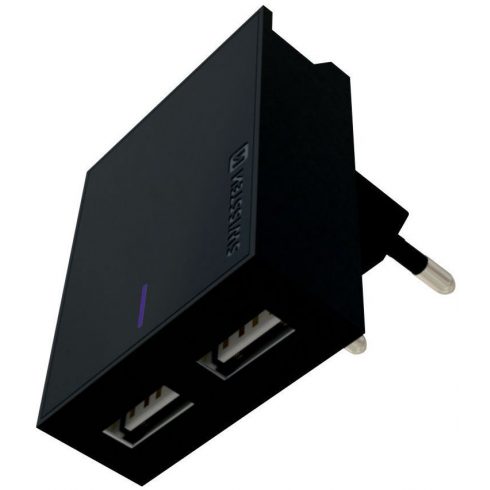 Omrežni adapter Swissten Smart Ic 2X Usb 3A Power Black