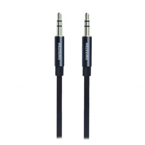 Swissten Audio Cable Textile Jack - Jack 1,5 M Black