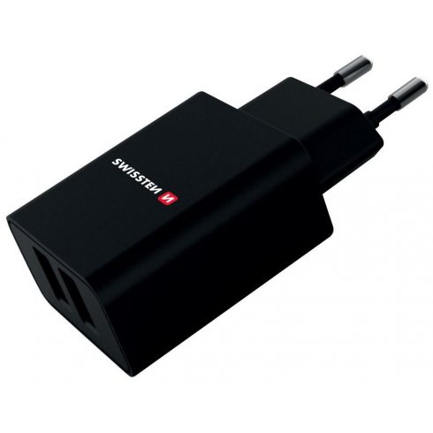 Omrežni adapter Swissten Smart Ic 2X Usb 2.1A Power Black