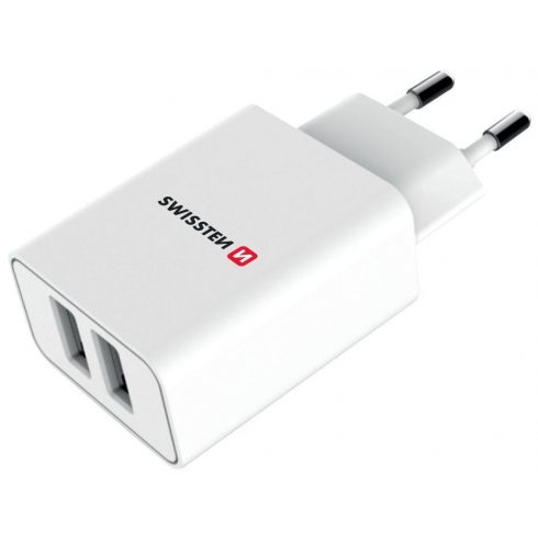 Omrežni adapter Swissten Smart Ic 2X Usb 2.1A Power White