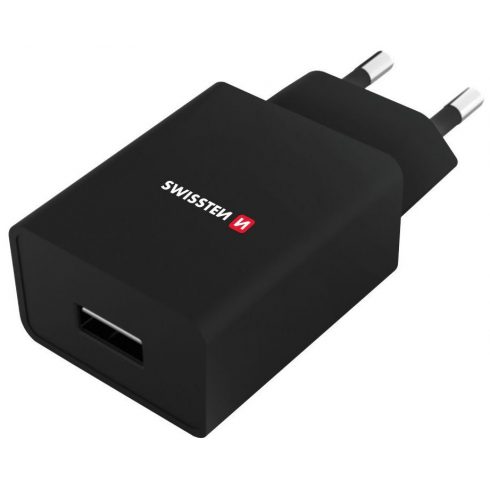 Omrežni adapter Swissten Smart Ic 1X Usb 1A Napajalni + podatkovni kabel Usb / Micro Usb 1,2 M črn