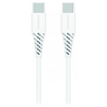   Podatkovni kabel Swissten TPE USB-C/USB-C Napajanje 5A (100W) 1,5 M bel