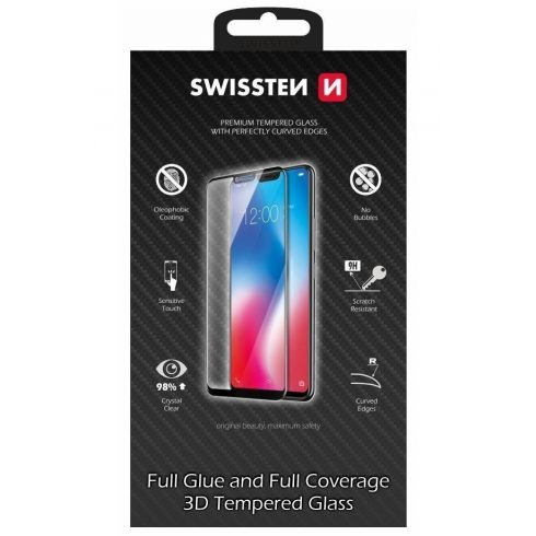 Ultra Durable 3D FullGlue steklo Swissten za Apple iPhone 14 Plus črno