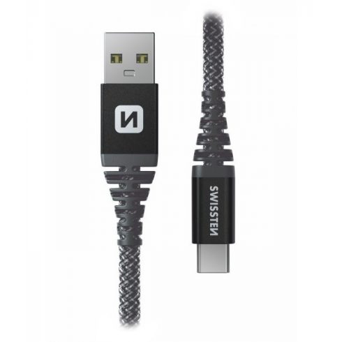 Swissten Data kabel KEVLAR USB / USB-C 1,5 M ANTRACIT