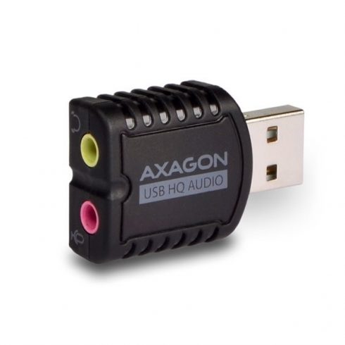 AXAGON audio mini USB HQ adapter / ADA-17 / USB 2.0 / črn