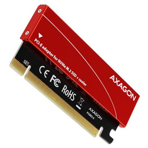 Adapter reže AXAGON na PCIe x16 na M.2 NVMe M-KEY vklj. hladilniki / PCEM2-S