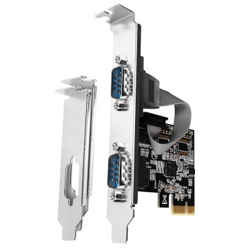   AXAGON PCIe krmilnik 2x serijska vrata (RS-232) / PCEA-S2N / 250 kbps / LP nosilec