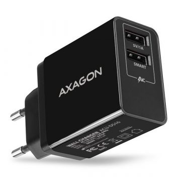   AXAGON omrežni polnilec 16W / ACU-DS16 / 2x USB-A / 5V/2,2A + 5V/1A