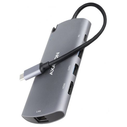 AXAGON zvezdišče USB-C / HMC-6M2 / USB 3.2 Gen1 / 2x USB-A / HDMI / GLAN / SATA M.2 / 100W PD / 0,1 m