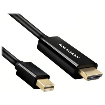   AXAGON adapter iz Mini DisplayPort v HDMI 1.4 / RVDM-HI14C2 / 4k/30Hz / 1.8m