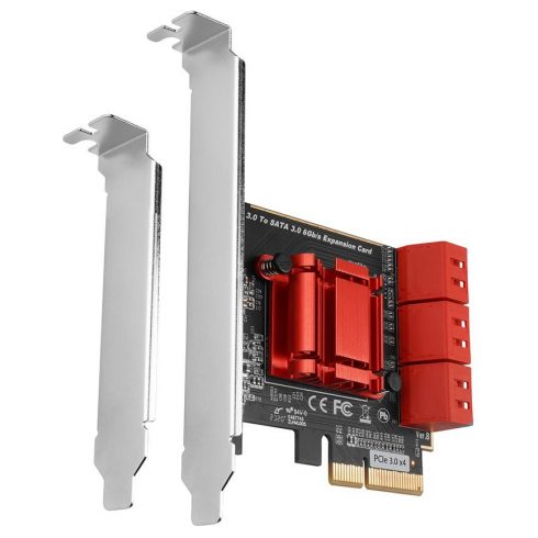 AXAGON PCIe krmilnik za 6x notranji SATA 6G / PCES-SA6 / ASM1166 / SP & LP