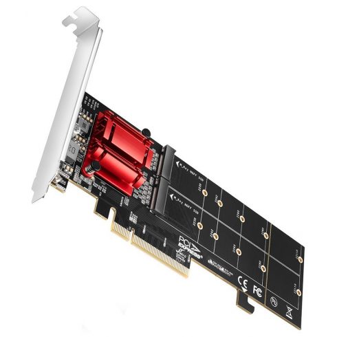 Krmilnik AXAGON PCIe za 2x PCIe NVME SSD / PCEM2-ND / podpora RAID / dolžina: 2230 do 22110