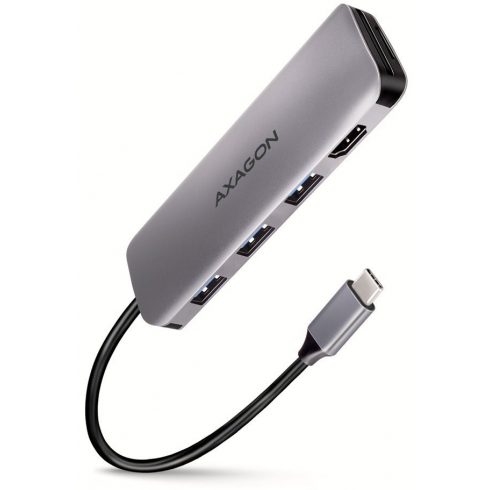 AXAGON zvezdišče USB-C 5v1 / HMC-HCR3A / USB 3.2 Gen1 / 3x USB-A / HDMI / MicroSD/SD / kovinsko ohišje / 0,2 m