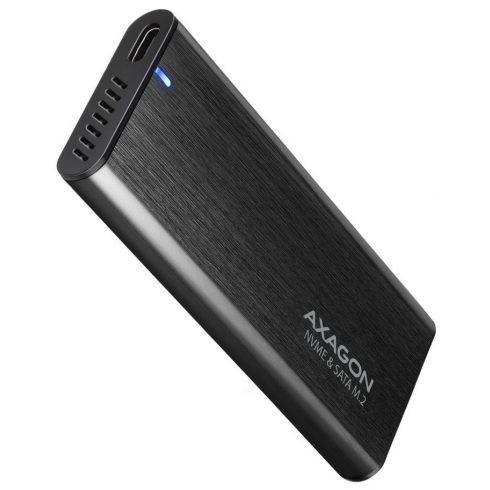 AXAGON kovinska škatla za M.2 NVMe SSD SUPERSPEED+ / EEM2-SB2 / USB-C 3.2 Gen 2 / kabel 20cm