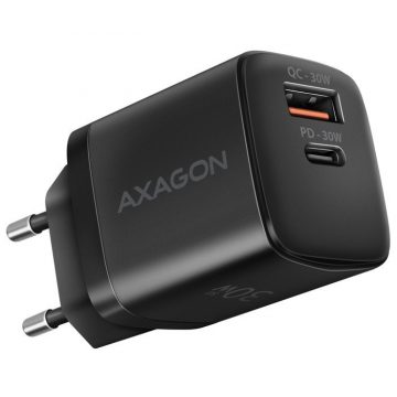   AXAGON omrežni polnilec / ACU-PQ30 / 1x USB-C / 1x USB-A / PD3.0/QC4/PPS/AFC/Apple / 30W