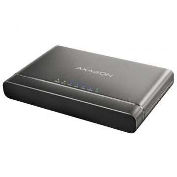   AXAGON kovinska škatla za M.2 NVMe in 2,5" SATA SSD s funkcionalnim kloniranjem / ADSA-CC / USB-C 3.2 Gen 2 / kabel 30 cm