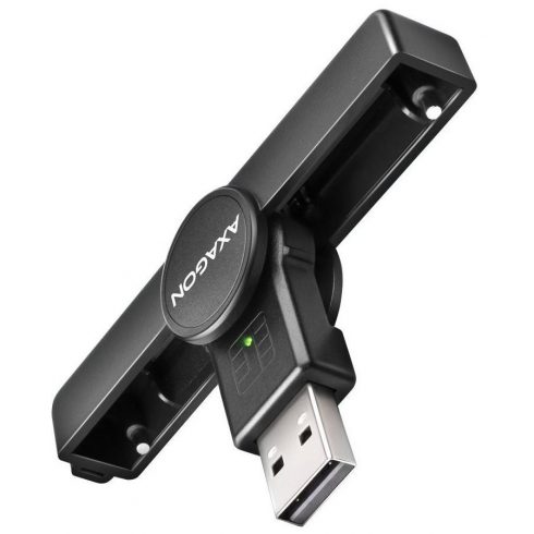 AXAGON žepni kontaktni bralnik pametnih kartic USB-A (eObčanka) / Smart Card / CRE-SMPA / USB 2.0