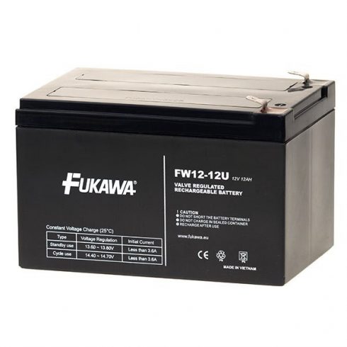 FUKAWA svinčeno-kislinska baterija FW 12-12 U za UPS APC/ AEG/ EATON/ Powerware/ 12V/ 12Ah/ življenjska doba 5 let/ Faston F2-6.3mm