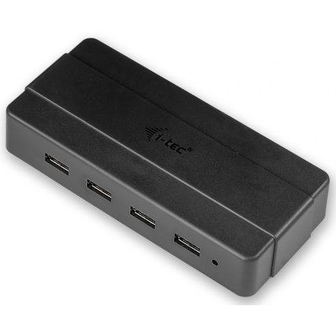 i-tec USB HUB Polnjenje/ 4 vrata/ 1 polnilna vrata/ USB 3.0/ napajalnik/ črna