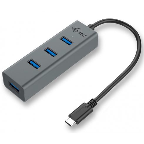 i-tec USB HUB 3.1 Type C METAL/ 4 vhodi/ USB 3.0/ siva