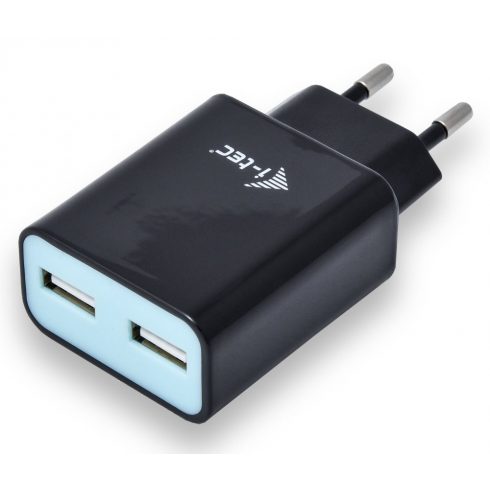 i-tec univerzalni USB polnilec/ 2x USB/ 110V-240V/ 2400mAh/ črn