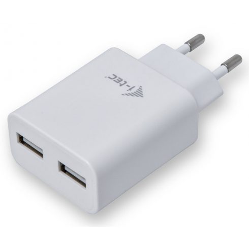 i-tec univerzalni USB polnilec/ 2x USB/ 110V-240V/ 2400mAh/ bel