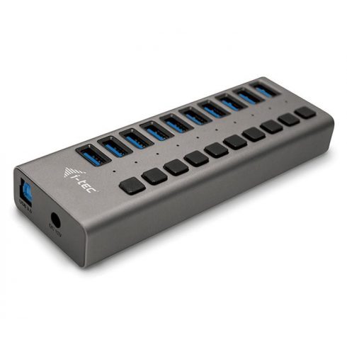 i-tec USB 3.0 polnilni HUB 10 vrat + napajalnik 48 W