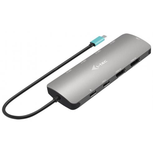 i-tec priklopna postaja USB-C Metal Nano/ 2x USB 3.2/ 2x USB 2.0/ 2x HDMI/ LAN/ Power Delivery 100W