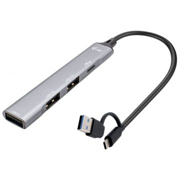   i-tec USB-A/USB-C kovinski HUB/ 1x USB-C 3.1/ 3x USB 2.0/ kovinski