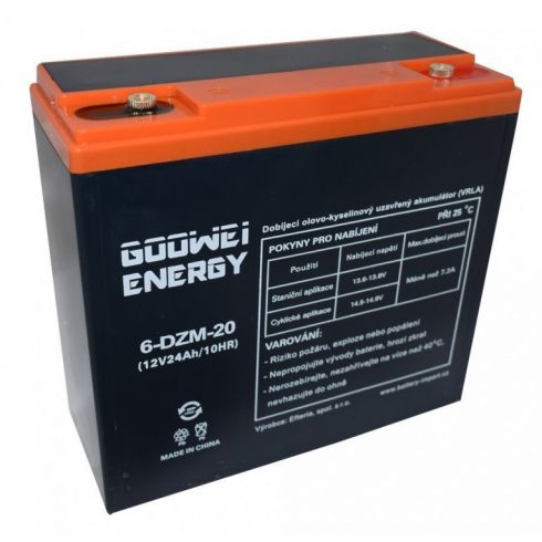 GOOWEI ENERGY Pb vlečna rezervna baterija VRLA GEL 12V/24Ah (6-DZM-20)