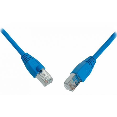 Solarix Cable Patch SFTP C5E PVC 10m modra, odporna na udarce C5E-315BU-10MB