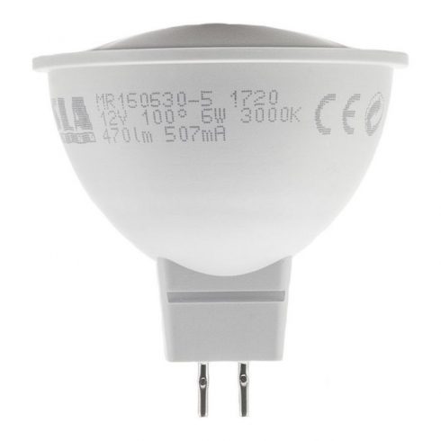 Tesla LED žarnica GU5/ 3 MR16/6W/12V/470lm/25.000h/3000K topla bela/100kos