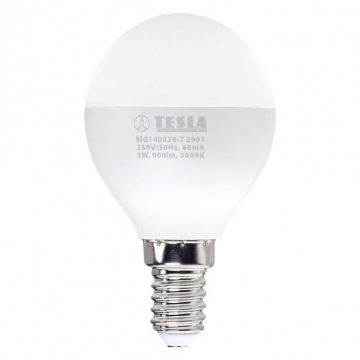   Tesla LED žarnica miniglobe BULB E14/8W/230V/900lm/25.000h/3000K topla bela/220st