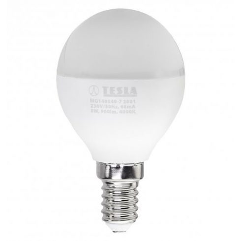 Tesla LED žarnica miniglobe BULB E14/8W/230V/900lm/25.000h/4000K dnevno bela/220st