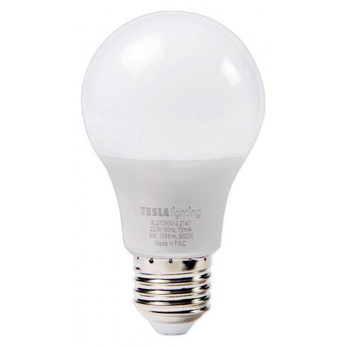 Tesla LED žarnica BULB E27/9W/230V/1055lm/25.000h/3000K topla bela/220st