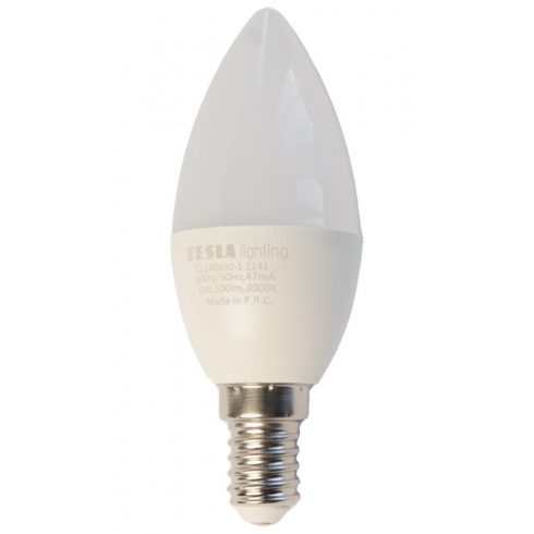 Tesla LED žarnica CANDLE candle/E14/6W/230V/500lm/25.000h/3000K topla bela/220st