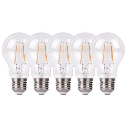 Tesla LED žarnica FILAMENT RETRO BULB 5 kos E27/7,2W/230V/806lm/25.000h/2700K topla bela/360°/prozorna