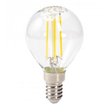   Tesla LED žarnica miniglobe FILAMENT RETRO E14/6W/230V/ 806lm/ 25.000h/4000K dnevno b./360st/prozorna