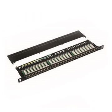   DATACOM Patch panel 19" STP 24 port CAT5E LSA 1U BK (3x8p) / VL