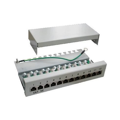 DATACOM Patch box STP 12 port CAT5E DUAL GY top notch / VL