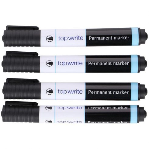 Topwrite - Permanentni marker 4 kos. (črna)