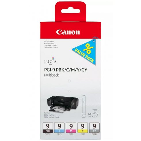 Canon multipack kartuš s črnilom PGI-9 PBK/C/M/Y/GY Multi Pack