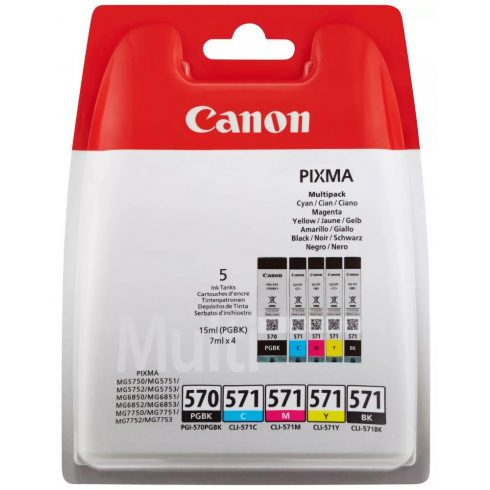 Canon multipack kartuš s črnilom PGI-570/CLI-571 PGBK/C/M/Y/BK MULTI BL