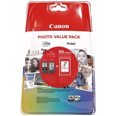 Večkratno pakiranje Canon s kartušami za fotografski papir PG-540L/CL-541XL PHOTO VALUE BL