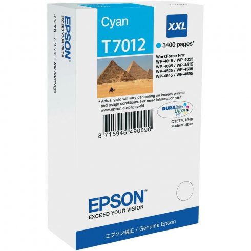 Kartuša Epson/ C13T70124010/ WP-4000/ 4500/ 3400 strani/ XXL Cyan