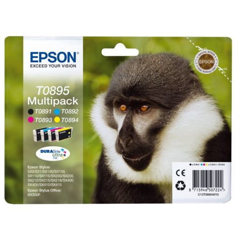 Epson kartuše - MULTIPAK/ C13T08954010/ S20/ SX100/ SX200/ SX400/ 4 barve